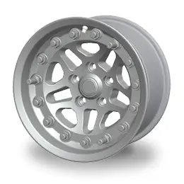 JANTE ALUMINIUM DOUBLE BEADLOCK HUTCHINSON 8 X 15 JEEP YJ/TJ GRIS CLAIR BRILLANT Populaire