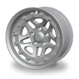 JANTE ALUMINIUM DOUBLE BEADLOCK HUTCHINSON 8.5 X 17 5X127 JEEP GRIS CLAIR BRILLANT Acheter Direct