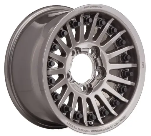 JANTE ALUMINIUM DOUBLE BEADLOCK HUTCHINSON 8.5 X 17 5X150 TOYOTA GRIS CLAIR BRILLANT Quantité Limitée