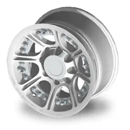 Offre Exclusive JANTE ALUMINIUM DOUBLE BEADLOCK HUTCHINSON 8.5 x 17 HUMMER GRIS CLAIR BRILLANT