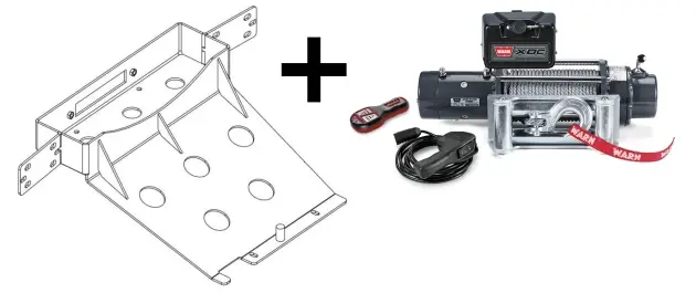 Offre Spéciale KIT MONTAGE INTEGRE AVEC TREUIL WARN XDC POUR FORD RANGER DE 2012 A 2018