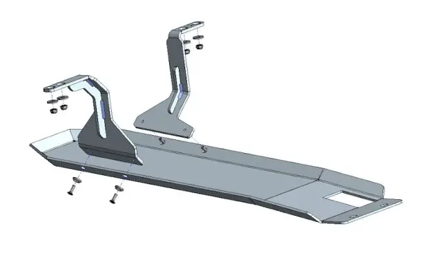 BLINDAGE BOITE DE VITESSE ET CARTER EN ALUMINIUM 6MM POUR JEEP WRANGLER JL A PARTIR DE 2019 DIESEL UNIQUEMENT Nouveauté