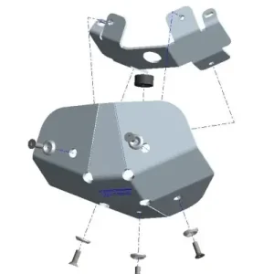 Dernier Modèle BLINDAGE PONT DIFFERENTIEL AVANT EN ALUMINIUM 6MM POUR JEEP WRANGLER JL A PARTIR DE 2019