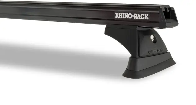 Expédié Aujourd’hui KIT 2 BARRES DE TOIT HEAVY DUTY NOIRES 1250 MM ET PIEDS RHINO RACK POUR TOYOTA GRJ/KDJ120/125