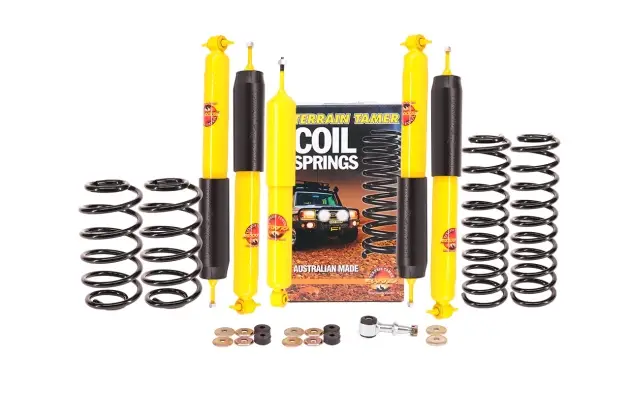 KIT DE SUSPENSION TERRAIN TAMER REHAUSSE +40/50MM POUR JEEP WRANGLER TJ DE 1996 A 2006 Meilleur Prix