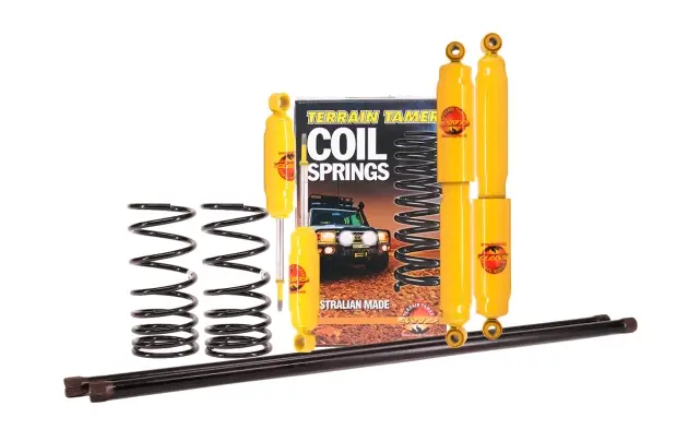 KIT DE SUSPENSION TERRAIN TAMER REHAUSSE +40/50MM POUR MITSUBISHI PAJERO I DE 1983 A 1991 Commander Vite