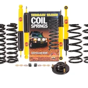 KIT DE SUSPENSION TERRAIN TAMER REHAUSSE +40/50MM POUR TOYOTA LANDCRUISER GRJ/KDJ/GDJ150 A PARTIR DE 2009 (CONVERSION SUSPENSION PNEUMATIQUE A SUSPENSION RESSORT) Offre Spéciale