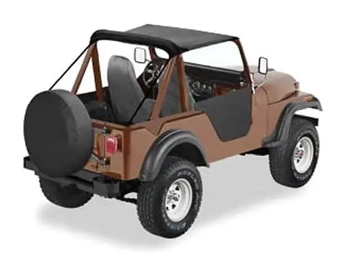 BACHE BIKINI TRADITIONAL BLACK CRUSH POUR JEEP CJ 5 DE 1955 A 1975 Prix Bas