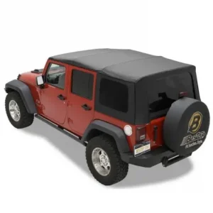 BACHE SOFT TOP DE RECHANGE AVEC FENETRES TEINTEES BLACK DIAMOND POUR JEEP WRANGLER JK 4 PORTES DE 2011 A 2017 Livraison Gratuite