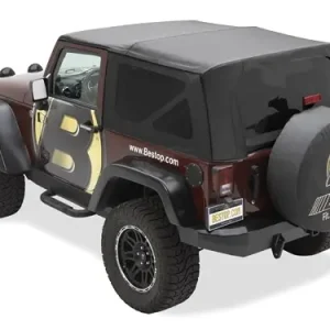 BACHE SOFT TOP DE RECHANGE AVEC FENETRES TEINTEES BLACK DIAMOND POUR JEEP WRANGLER JK 2 PORTES DE 2011 A 2017 Livraison Express
