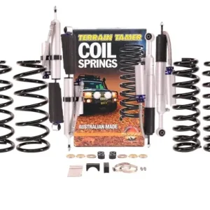 Remise KIT DE SUSPENSION TERRAIN TAMER AVEC AMORTISSEUR PRO SHOCK REHAUSSE +40/50MM POUR TOYOTA LANDCRUISER GRJ/KDJ/GDJ150 A PARTIR DE 2009 (CONVERSION SUSPENSION PNEUMATIQUE A SUSPENSION RESSORT)