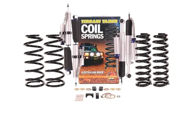 Remise KIT DE SUSPENSION TERRAIN TAMER AVEC AMORTISSEUR PRO SHOCK REHAUSSE +40/50MM POUR TOYOTA LANDCRUISER GRJ/KDJ/GDJ150 A PARTIR DE 2009 (CONVERSION SUSPENSION PNEUMATIQUE A SUSPENSION RESSORT)