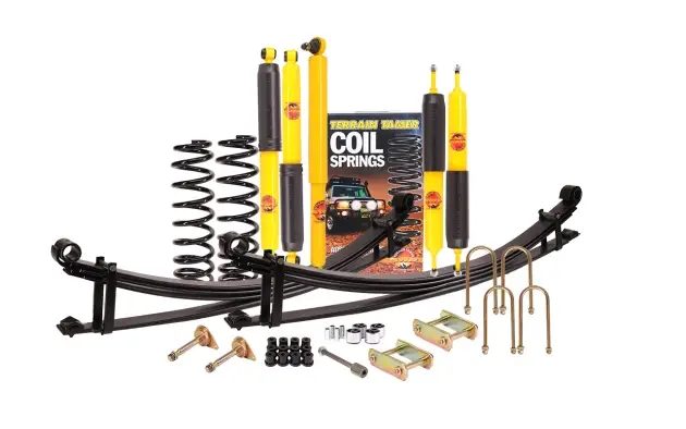 KIT DE SUSPENSION TERRAIN TAMER AVEC LAMES PARABOLIQUES +0-700KG REHAUSSE +40/50MM POUR TOYOTA LANDCRUISER 78/79 Super Prix