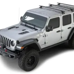 KIT BACKBONE BARRES DE TOIT VORTEX RHINO RACK 1500 MM NOIRESPOUR JEEP WRANGLER JL 4 PORTES (AVEC PIEDS RCL) Haute Qualité