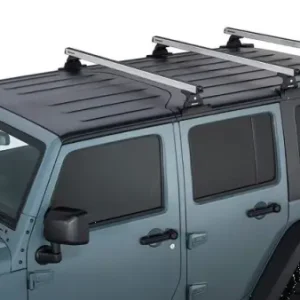 Nouvelle Collection KIT BACKBONE BARRES DE TOIT HEAVY DUTY RHINO RACK 1500 MM GRISES POUR JEEP WRANGLER JK 4 PORTES (AVEC PIEDS RLT600)