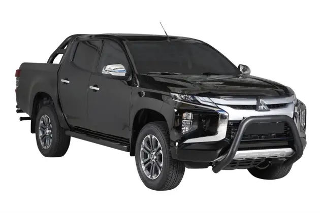 PROTECTION AVANT TUBULAIRE 76MM INOX NOIR HOMOLOGUEE CE POUR MITSUBISHI L200 A PARTIR DE 2019 Vente Flash