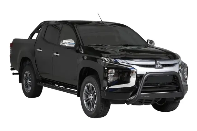 Jusqu’à Épuisement Des Stocks PROTECTION AVANT TUBULAIRE 63MM INOX NOIR HOMOLOGUEE CE POUR MITSUBISHI L200 A PARTIR DE 2019
