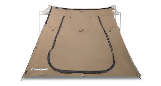 Dernier Modèle PAROI / EXTENSION TRAPEZOIDALE ZIPPEE AVEC PORTE / FENETRE POUR AUVENT RHINO RACK BATWING COMPACT (2M)