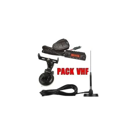 PACK RADIO VHF MOBILE CRT SPACE COM-V 17W (136-174Mhz) AVEC ANTENNE MAGNETIQUE ET SUPPORT VENTOUSE Authentique