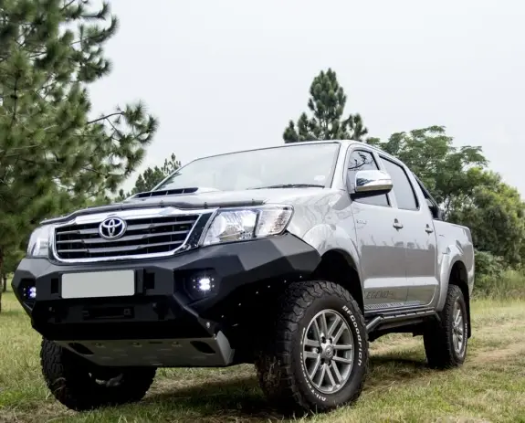 Populaire PARE CHOCS AVANT RIVAL EN ALUMINIUM POUR TOYOTA HILUX VIGO DE 2012 A 2015 SANS FEUX LED