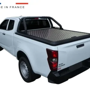 TONNEAU COVER ALUMINIUM V2 POUR ISUZU D-MAX EXTRA CABINE A PARTIR DE 2020 - plaque centrale striée aluminium Must-Have
