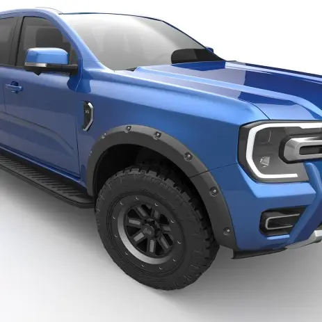 ELARGISSEURS D'AILES NOIR POUR FORD RANGER WILDTRAK DOUBLE/EXTRA CABINE A PARTIR DE 2023 - BOULONS APPARENT Soldes