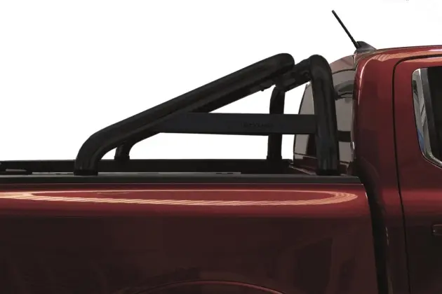 Usine Directe ROLL BAR NOIR AVEC PLAQUE LATERALE DOUBLE TUBE 76MM POUR FORD RANGER ET FORD RANGER RAPTOR A PARTIR DE 2023