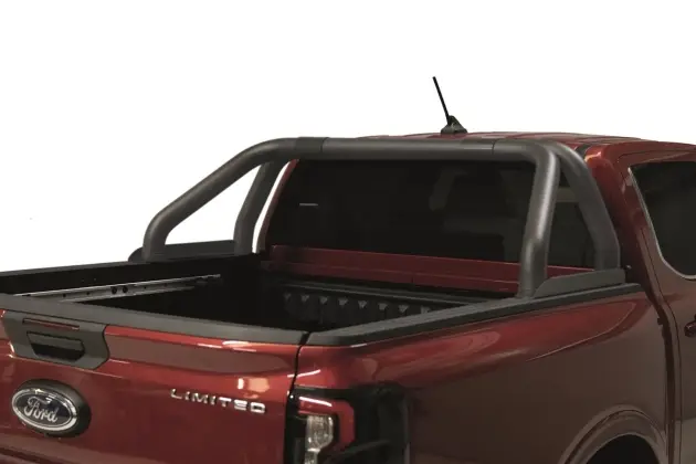 ROLL BAR INOX AVEC PLAQUE LATERALE DOUBLE TUBE 76MM POUR FORD RANGER ET FORD RANGER RAPTOR A PARTIR DE 2023 Petit Prix