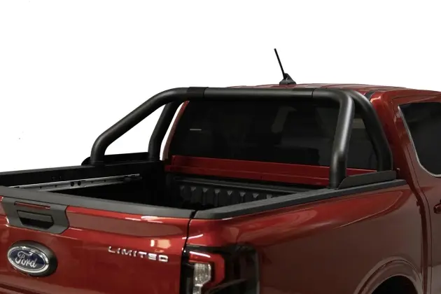 Meilleure Vente ROLL BAR INOX AVEC PLAQUE LATERALE DOUBLE TUBE 76MM POUR FORD RANGER ET FORD RANGER RAPTOR A PARTIR DE 2023