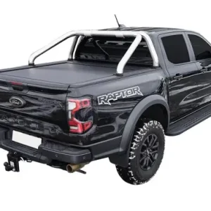 Dernière Chance ROLL BAR NOIR DOUBLE TUBE INOX NEW STYLE 76MM POUR ROLL TOP COVER SUR FORD RANGER PXIV / FORD RAPTOR / VOLKSWAGEN AMAROK A PARTIR DE 2023