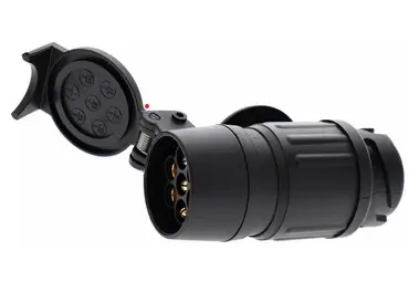 ADAPTATEUR DE PRISE REMORQUE 13 PLOTS> 7 PLOTS 1/4 DE TOUR Certifié