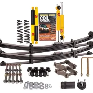 KIT DE SUSPENSION TERRAIN TAMER REHAUSSE +40/50MM AVEC LAMES PARABOLIQUES +0-400 KG POUR POUR FORD RANGER PX IV / VOLKSWAGEN AMAROK A PARTIR DE 2023 Produit De Marque