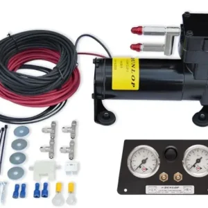 KIT COMPRESSEUR DOUBLE COMMANDE POUR GONFLAGE SUSPENSION PNEUMATIQUE DUNLOP SPECIAL VOLKSWAGEN CRAFTER OU MAN TGE A PARTIR DE 2017 Expédition Rapide
