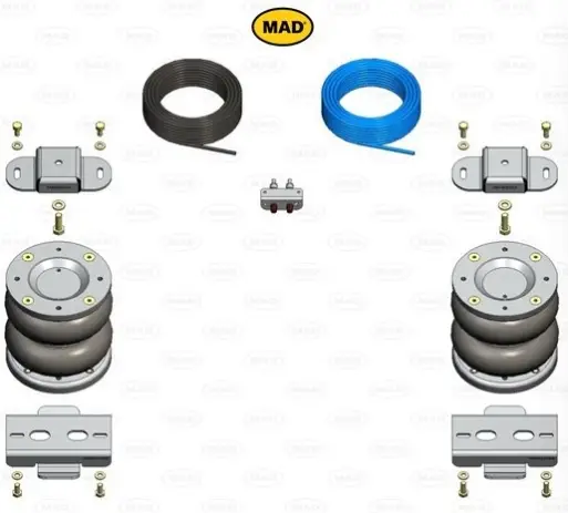RENFORT DE SUSPENSION PNEUMATIQUE ARRIERE (BOUDINS) POUR ISUZU D-MAX A PARTIR DE 2020 (KIT DE BASE 2 VALVES DE GONFLAGE) Promotion Saisonnière