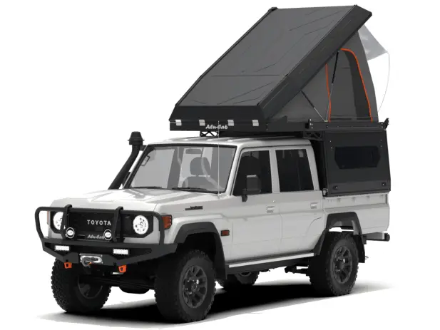 Livraison Gratuite ALU CAB MODCAP CAMPER AVEC FENETRES LATERALES POUR LAND CRUISER 79 DOUBLE CABINE