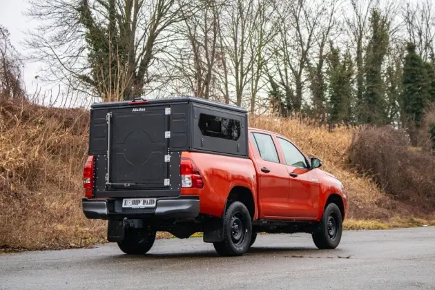 Certifié ALU CAB MODCAP WORKER AVEC FENETRES LATERALES POUR TOYOTA HILUX REVO A PARTIR DE 2016 DOUBLE CABINE