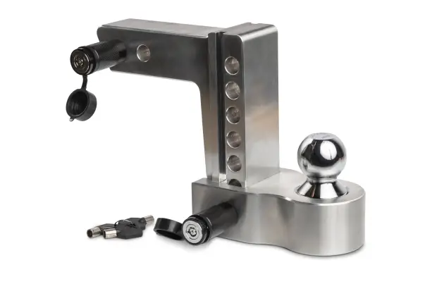 CROCHET D'ATTELAGE REGLABLE EN HAUTEUR SUR 150MM- 3600Kg EN ALUMINIUM CORE POUR 4X4 PICKUP EQUIPE D'UN ATTALGE US Produit De Marque