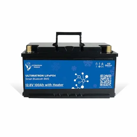 Promotion Saisonnière BATTERIE SOUS SIEGE LITHIUM ULTIMATRON LIFEPO4 12.8V 100AH SMART BMS BLUETOOTH CHAUFFAGE