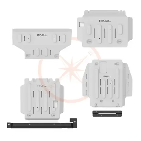 KIT DE 4 BLINDAGES ALUMINIUM 6 MM RIVAL POUR DODGE RAM 1500 AVEC AIR DAM 2018+ Quantité Limitée
