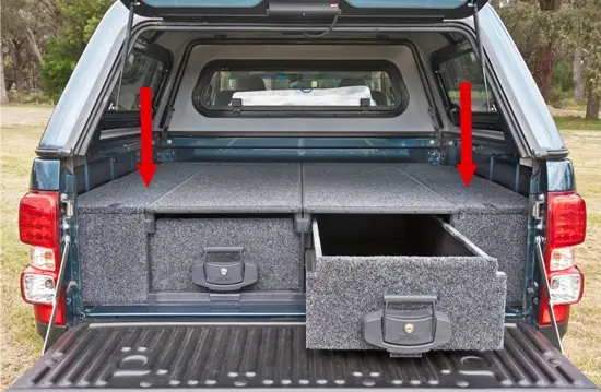 KIT DE FINITION COMPLETE POUR TIROIR ARB POUR FORD RANGER EXTRA CABINE A PARTIR DE 2023 SANS BAC DE BENNE Pas Cher