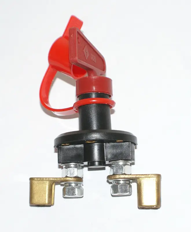Coupe-batterie pour véhicule de collection équipé de 2 cosses serre-câble en laiton Seulement Aujourd’hui