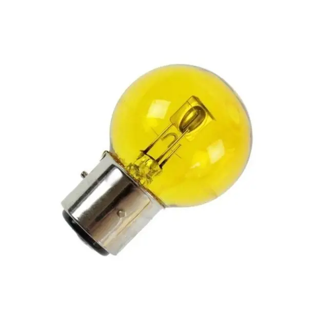 Bon Plan Jeu de 2 lampes à ergots BA21D éclairage jaune en 12 Volts 45/40 Watts