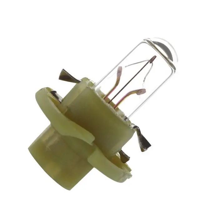 Jeu de 2 lampes témoin pour tableau de bord 12 Volts 1.3 Watt culot vert olive Prix Cassé