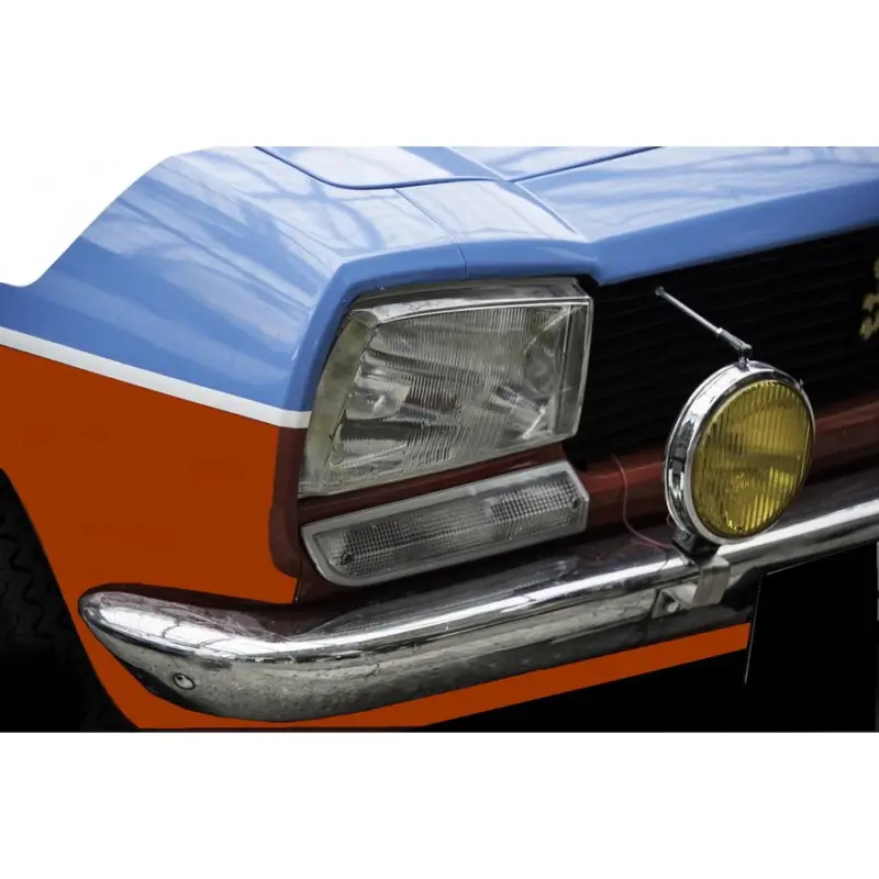 Cabochon de feu avant gauche cristal/cristal pour PEUGEOT 504 avec platine plastique et bord gris métallisé Commander Maintenant