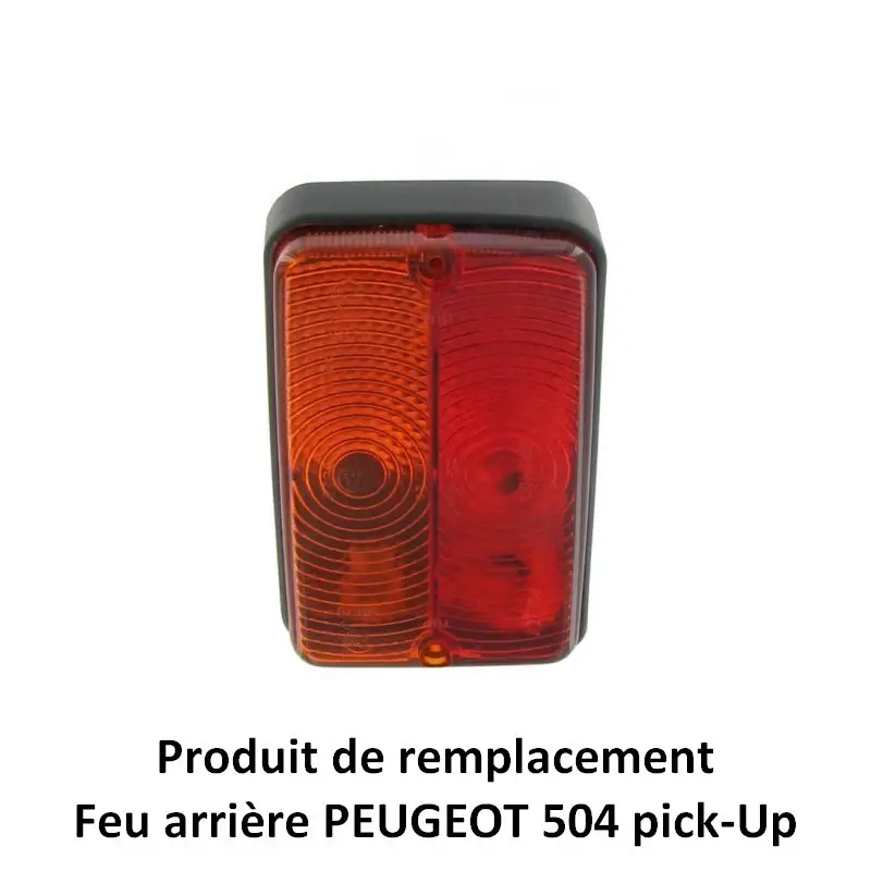 Jeu de 2 feux arrière de remplacement pour PEUGEOT 504 Pick-Up, PEUGEOT J7 et CITROEN ACADIANE Nouvelle Collection