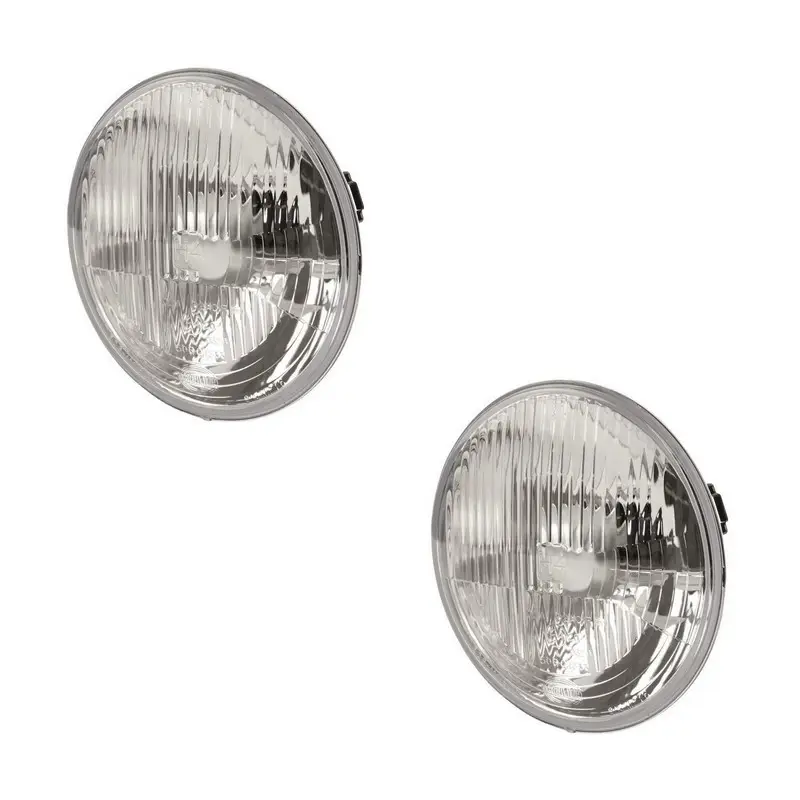 Meilleure Vente Jeu de 2 optiques de phares glace plate pour RENAULT DAUPHINE 1093