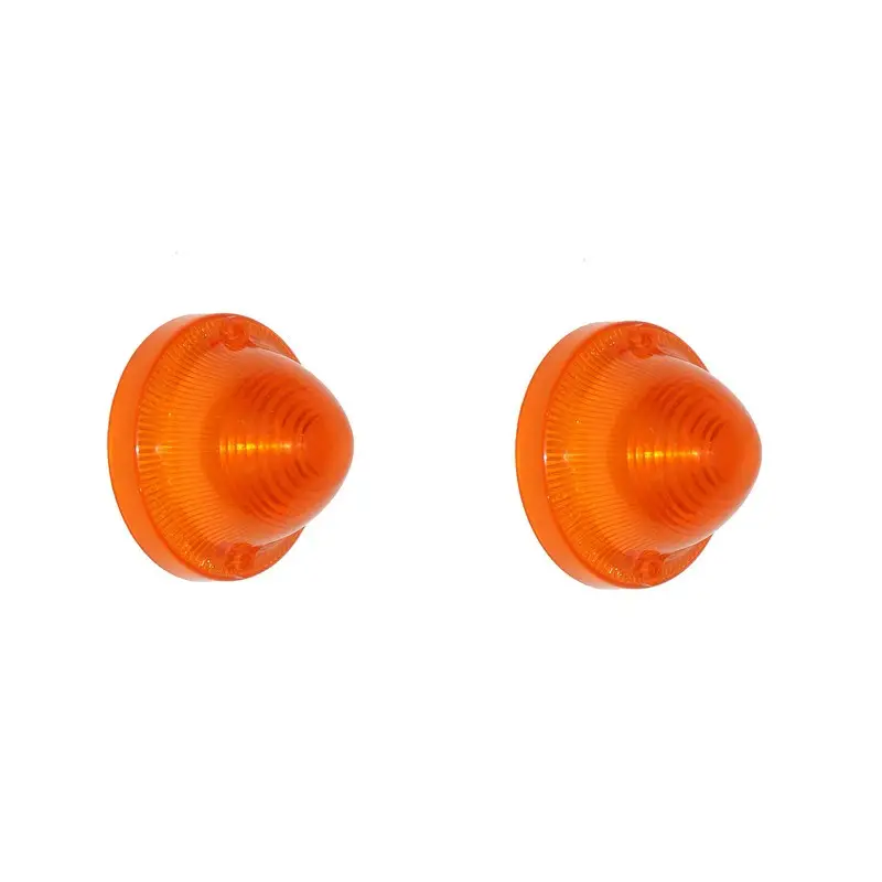 Jeu de 2 cabochons ambre pour feu avant de RENAULT DAUPHINE Export Certifié