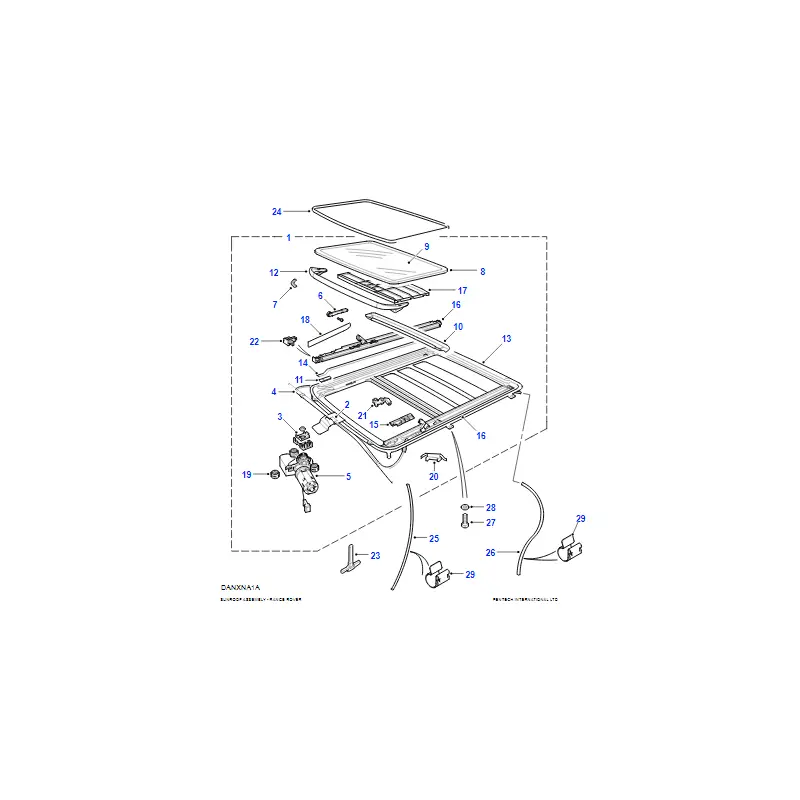 Guide de toit ouvrant droit d'origine pour Range Rover P38 et Range Rover Classic Offre Spéciale
