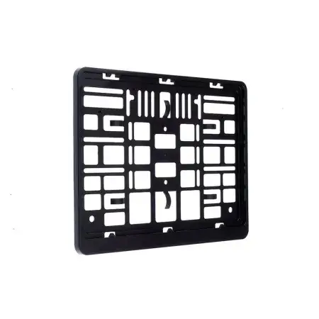 Prix Réduit Cadre de plaque d'immatriculation, 305 x 214 mm, à double rangées, noir