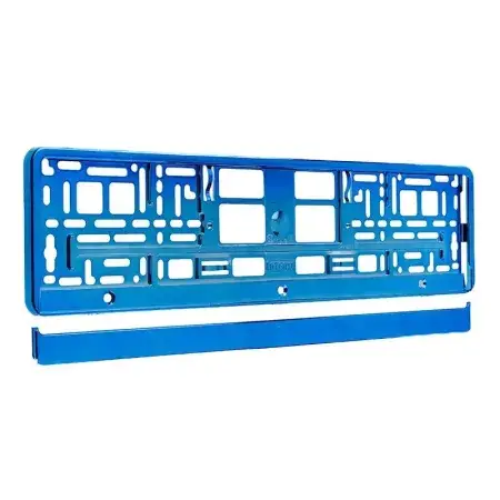 Achat Immédiat Cadre de plaque d'immatriculation métallisé, bleu